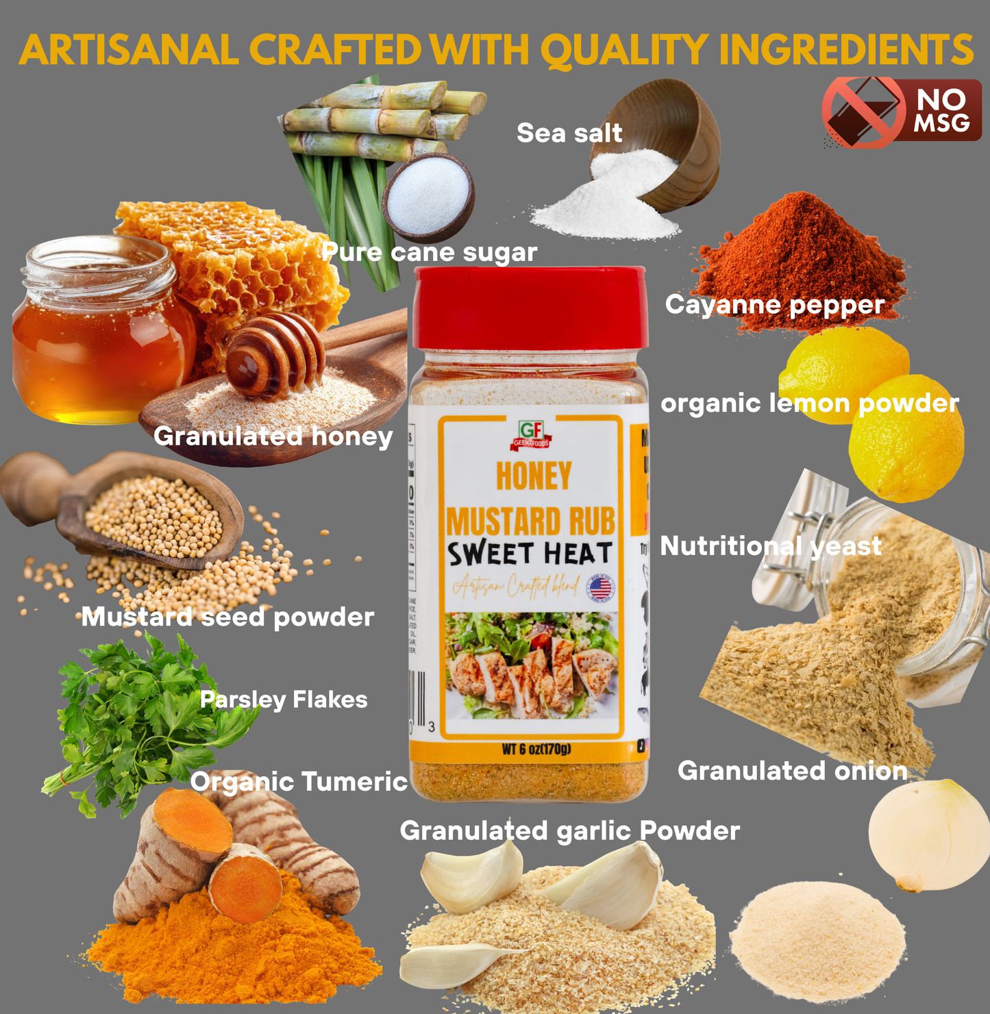 Geenafoods Honey Mustard Seasoning Rub